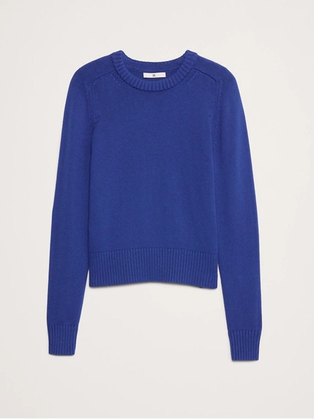 Banana Republic Cotton-Silk Crew-Neck Sweater, Deep Royal Blue, XL